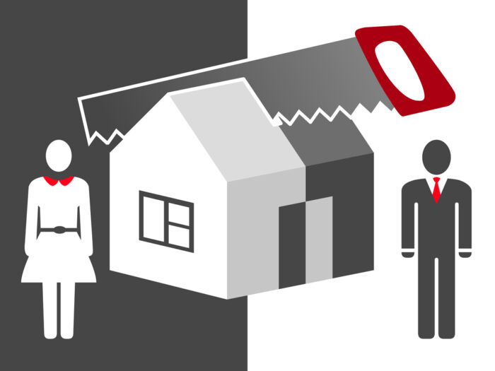 Grafik Immobilie bei Scheidung