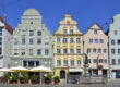 Häuser und Merkurbrunnen am Moritzplatz, Augsburg