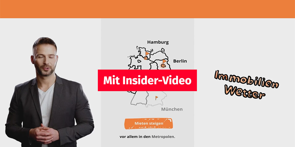 Entwicklung Mieten in Deutschland Ein Mann erklärt an einer Deutschlandkarte, wie sich die Mietpreise in Deutschland entwickeln | Entwicklung Mieten in Deutschland