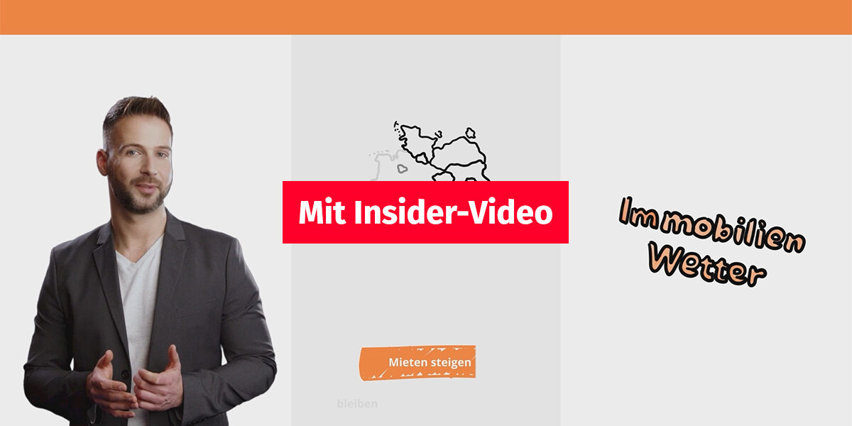 Mieten steigen weiter Ein Mann steht links im Bild und erklärt die aktuelle Lage an den Immobilienmärkten, im Hintergrund erscheinen Grafiken zu seinem Vortrag | Mieten steigen weiter