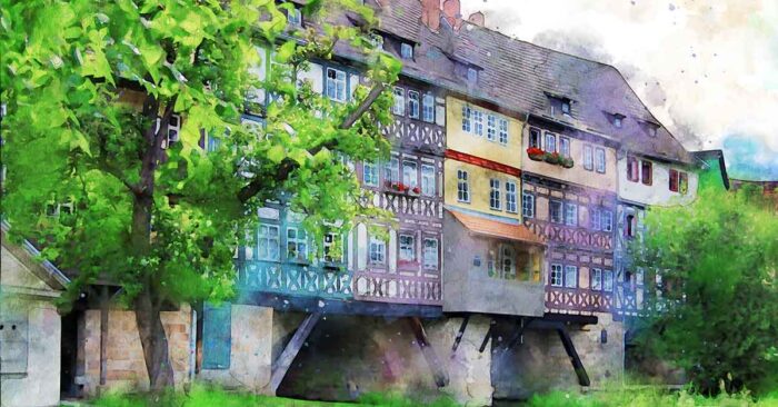 Häuser auf der Krämerbrücke in Erfurt als Kapitalanlage