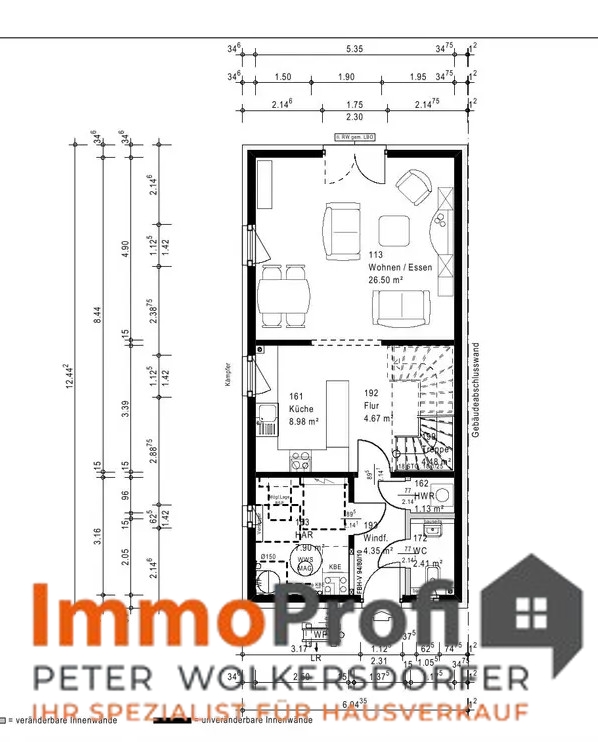 Grundriss EG Projektieurng
