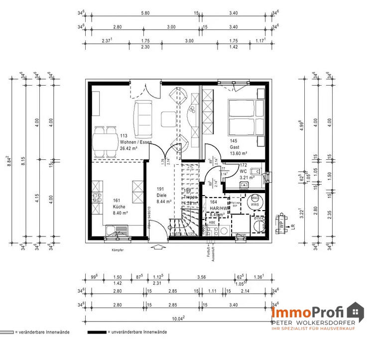 Grundriss EG projektiert